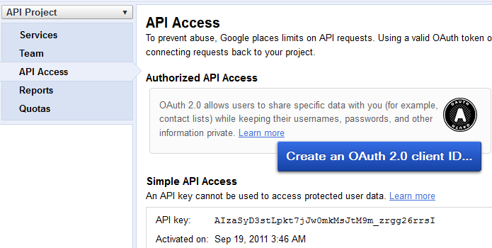 API-Access-Google-plus-API