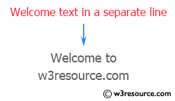 C++ Exercises: Print a welcome text in a separate line
