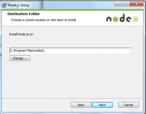 install node msi version on windows step4
