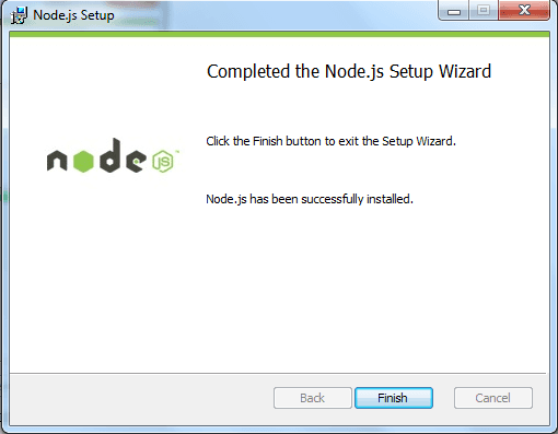 install node msi version on windows step7