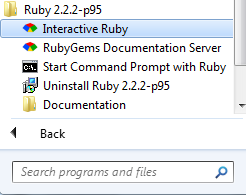 interactive ruby in windows