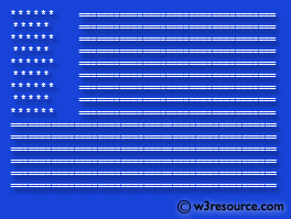 Java: Print an American flag on the screen