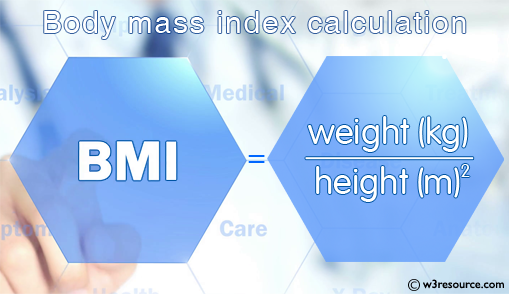 Java datatype Exercises: Compute body mass index (BMI)