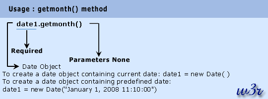 javascript date object getmonth