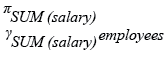 Relational Algebra Expression: Aggregate Function: Get the total salaries payable to employees.