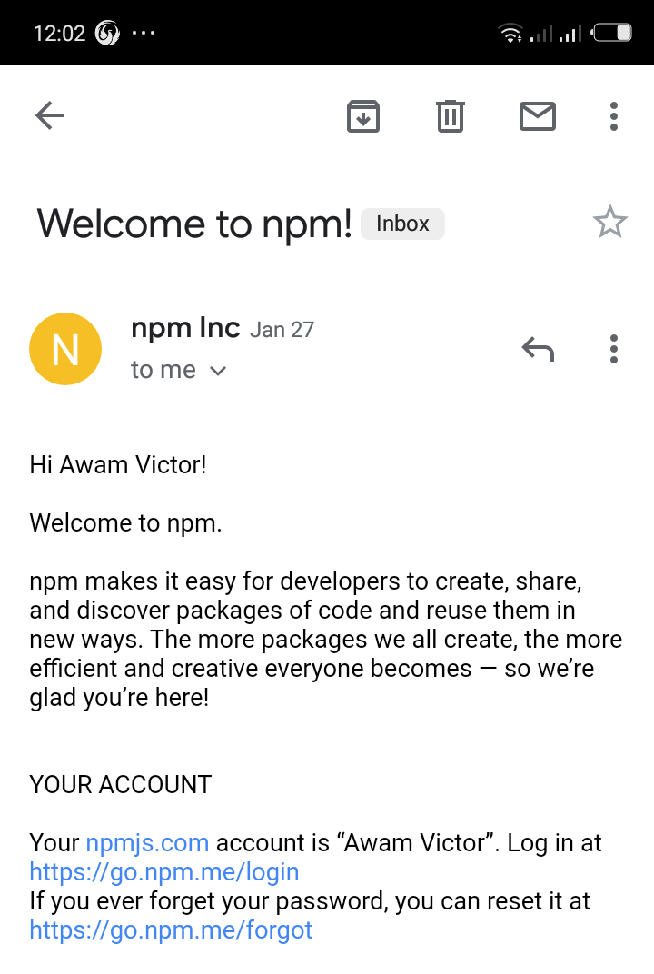npm welcome to npm 