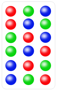 Different permutation of three distinct balls