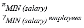 Relational Algebra Expression: Find the minimum salary paid to the   employee.