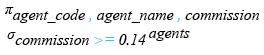 Relational Algebra Expression: SQLite Greater  than or equal to ( >= ) operator.