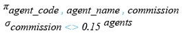 Relational Algebra Expression: SQLite Not equal to ( <> ) operator.